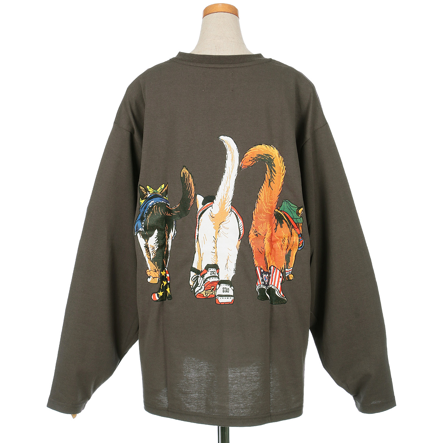 CORISCO Animal Village ネコ 前後プリントロンT - 画像4