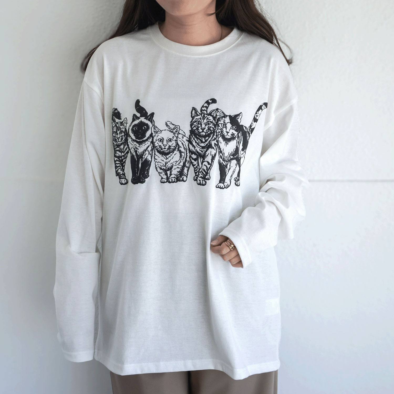 CORISCO Animal Village ネコ発泡プリントロンT - 画像2