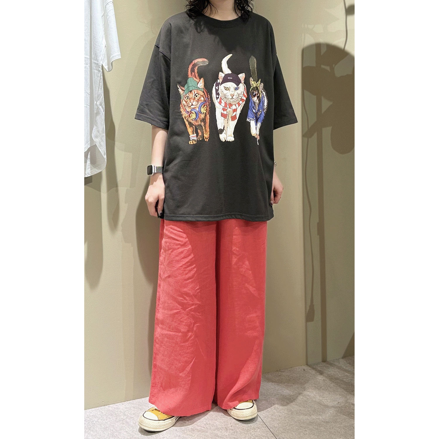 CORISCO Animal Village 前後プリントネコTシャツ - 画像11