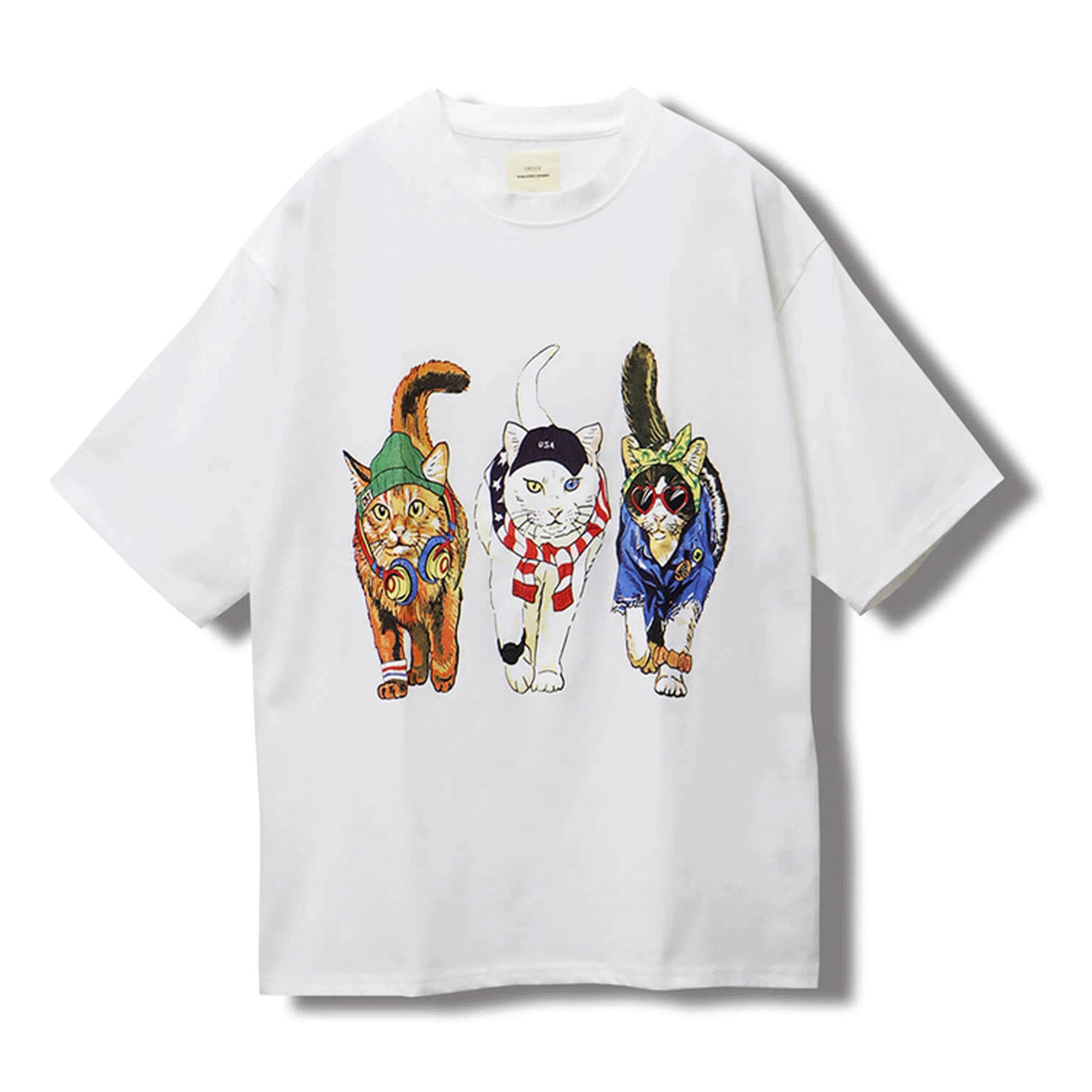 CORISCO Animal Village 前後プリントネコTシャツ - 画像4