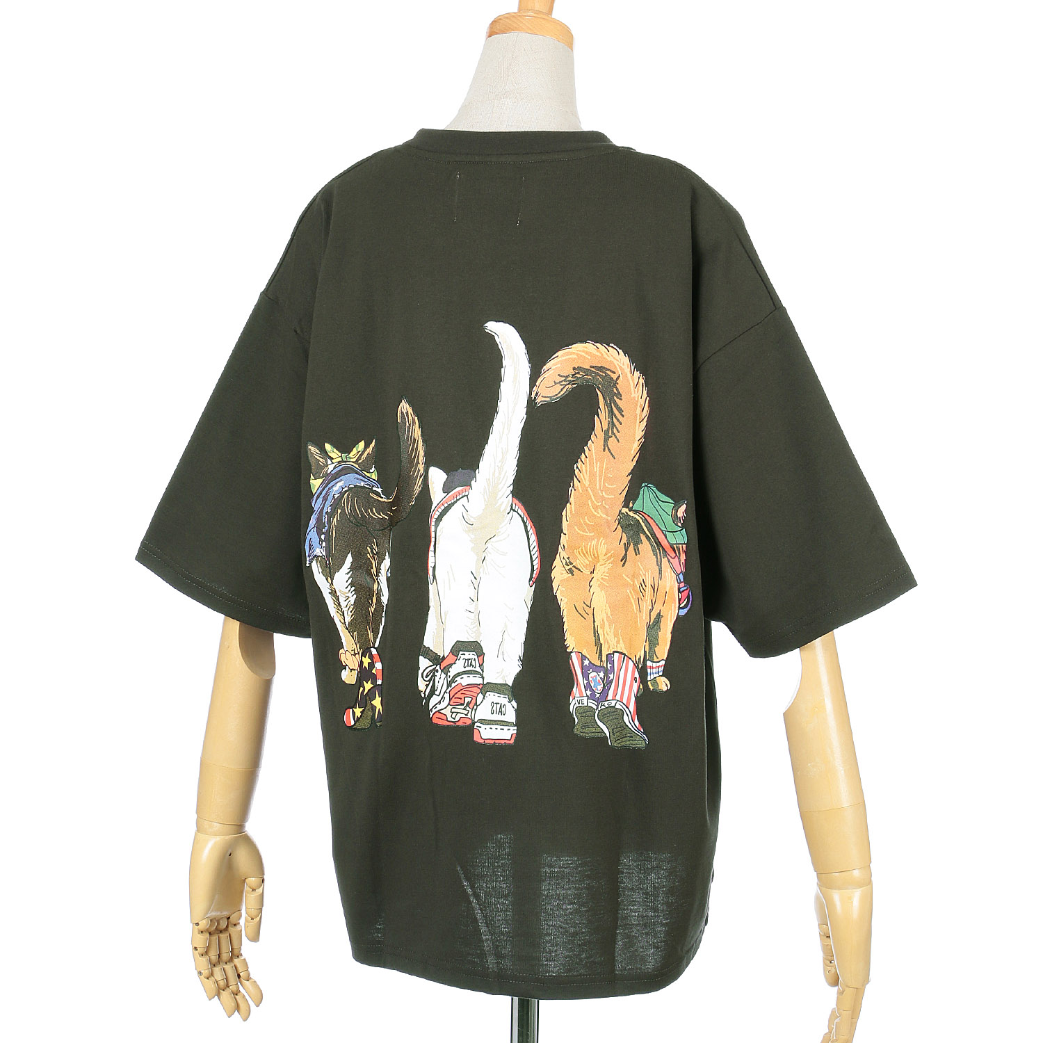 CORISCO Animal Village 前後プリントネコTシャツ - 画像9