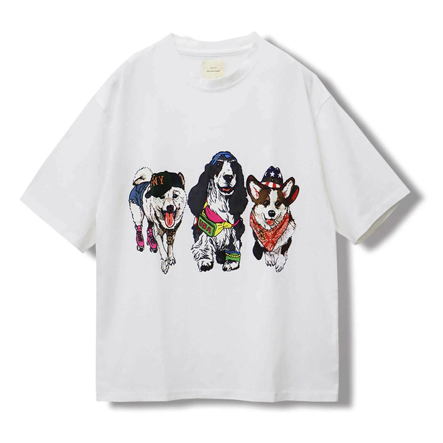 CORISCO Animal Village 前後プリントイヌTシャツ