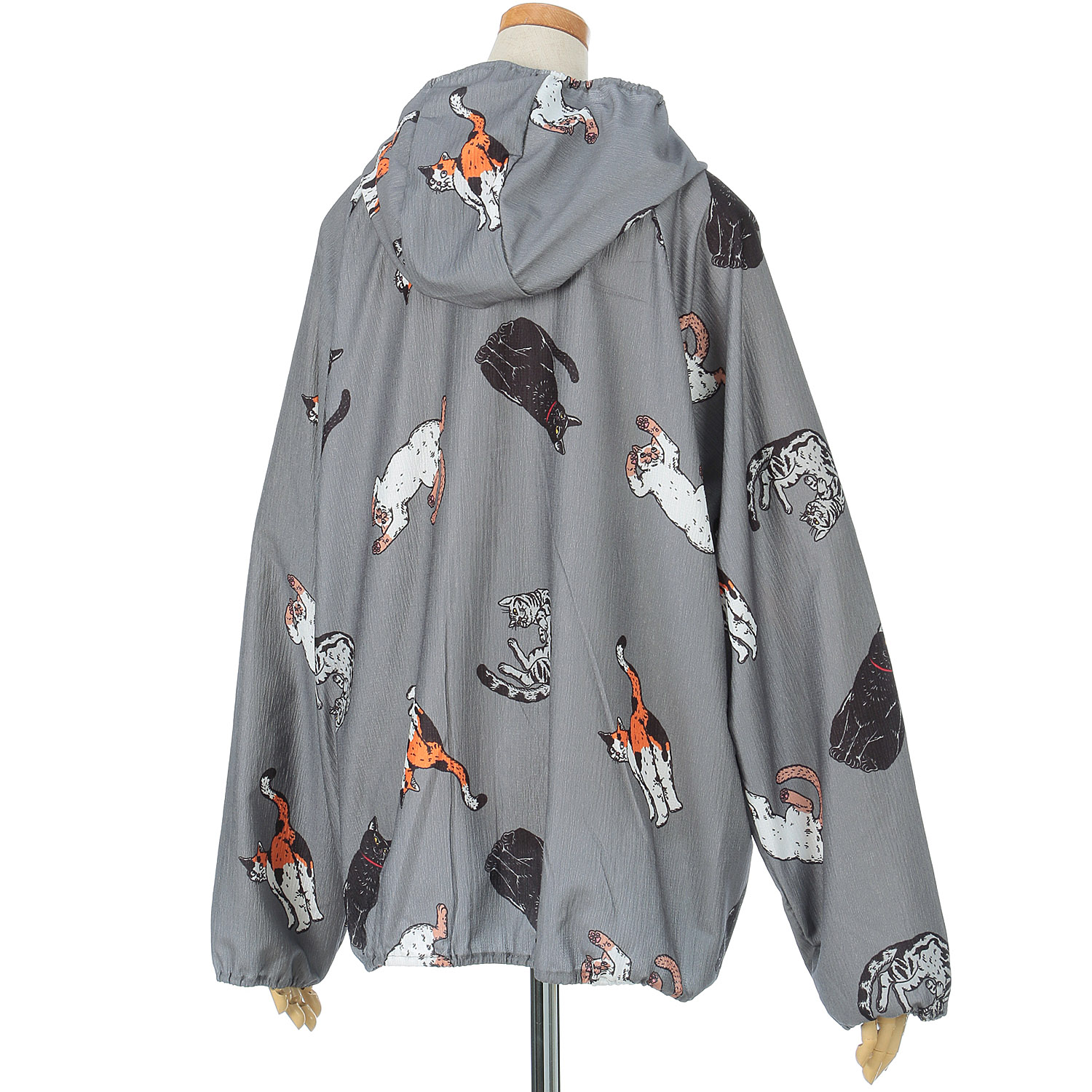 CORISCO Animal Village 猫総柄ジップパーカー - 画像4