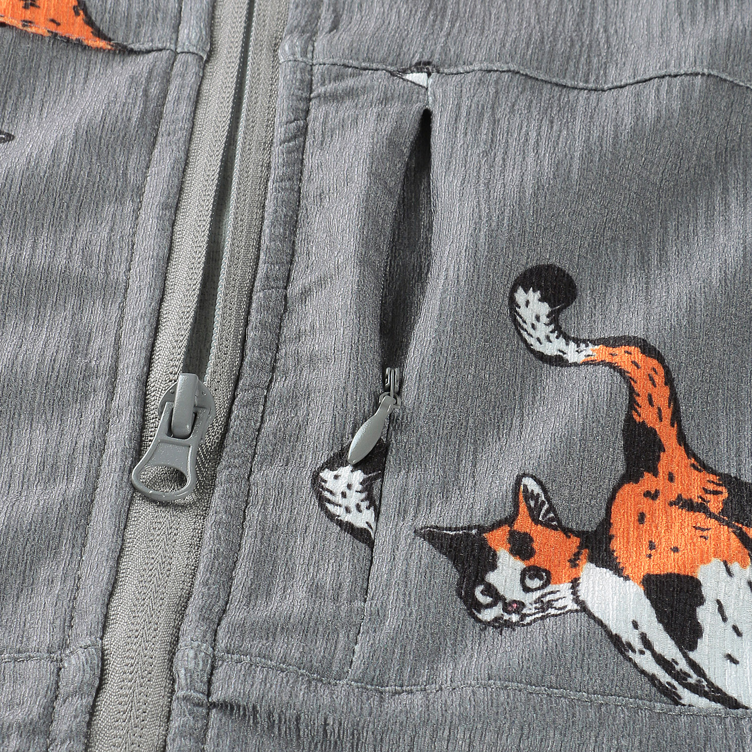 CORISCO Animal Village 猫総柄ジップパーカー - 画像5