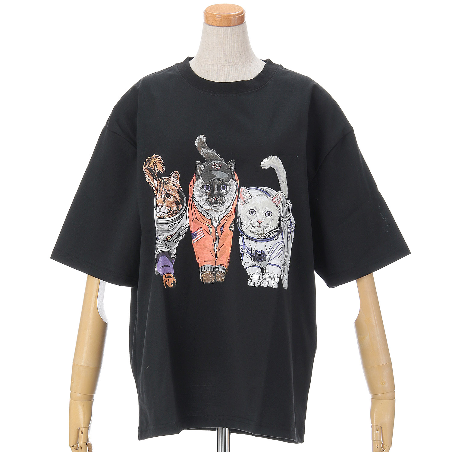 【Insta Live】CORISCO Animal Village ネコTシャツ 宇宙 - 画像6