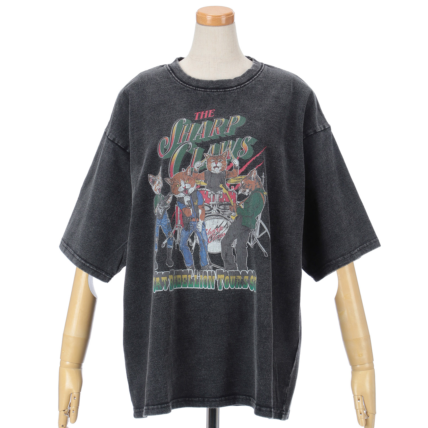 【Insta Live】CORISCO Animal Village ネコバンドTシャツ - 画像4