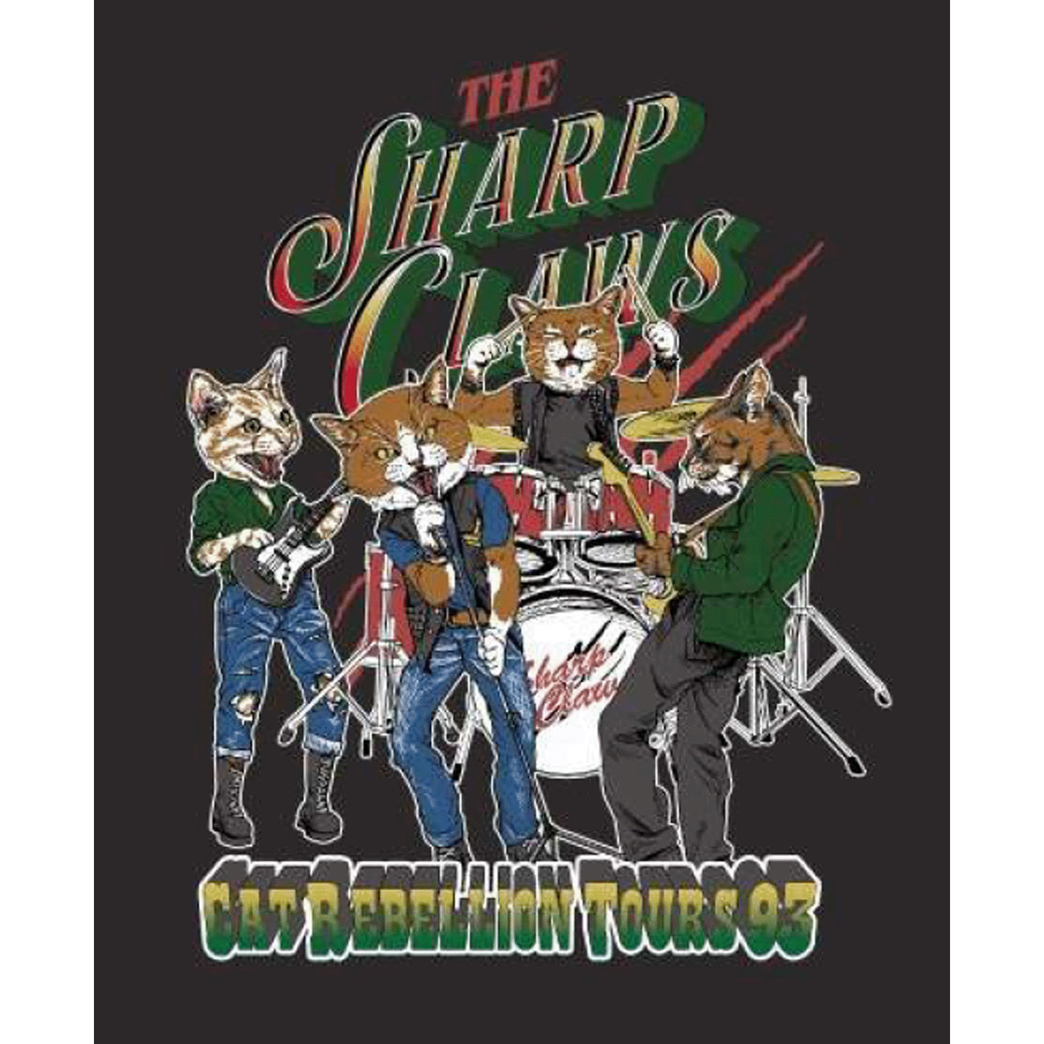 【Insta Live】CORISCO Animal Village ネコバンドTシャツ - 画像7