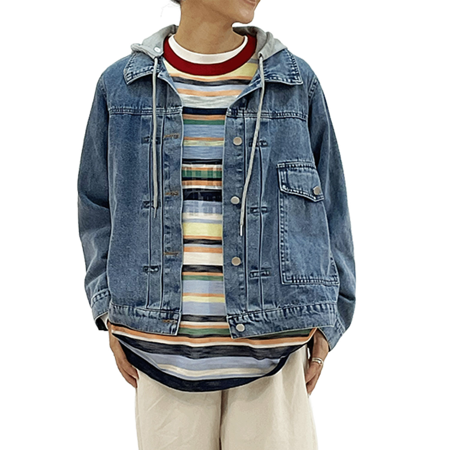 GENTIL 取り外しフード付Gジャン - 画像1