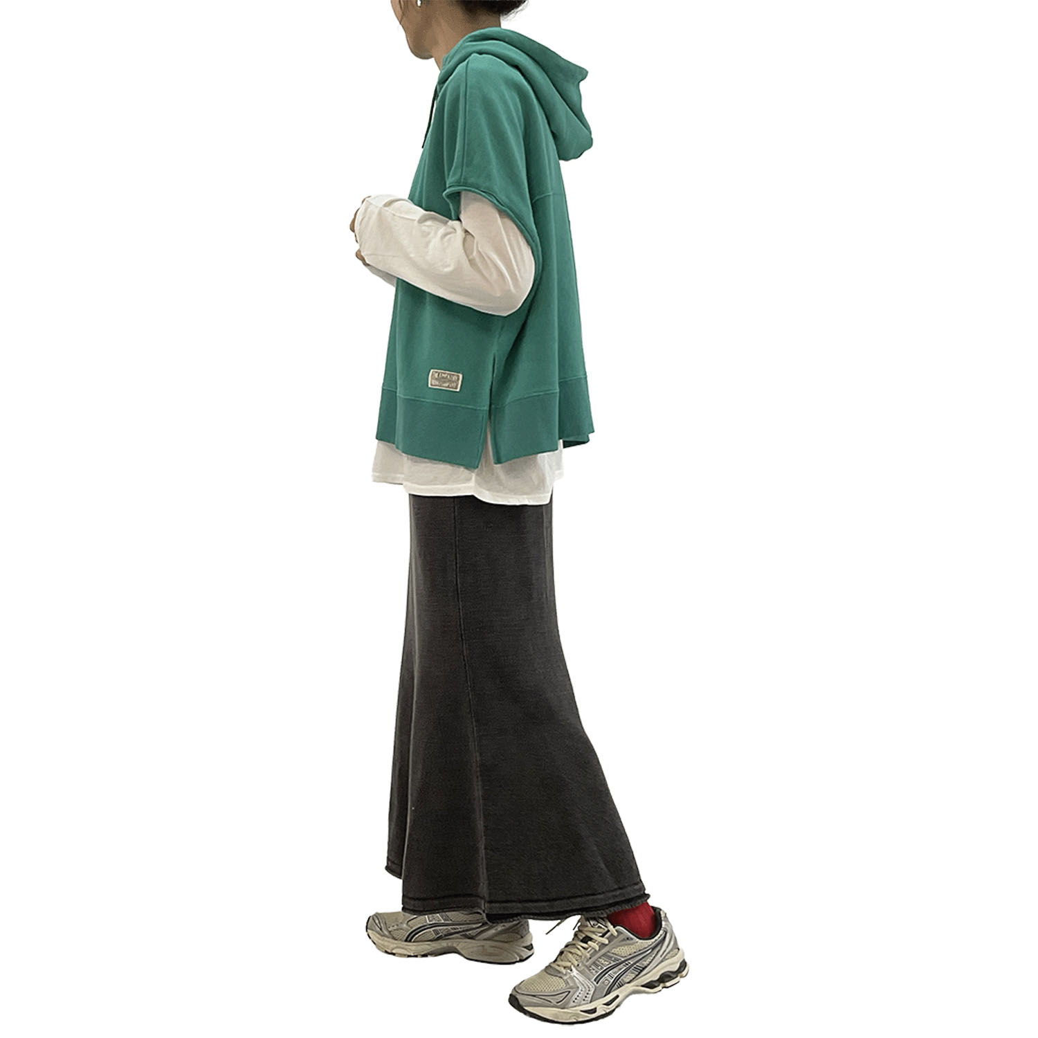 GENTIL 裏毛フード付べスト - 画像7