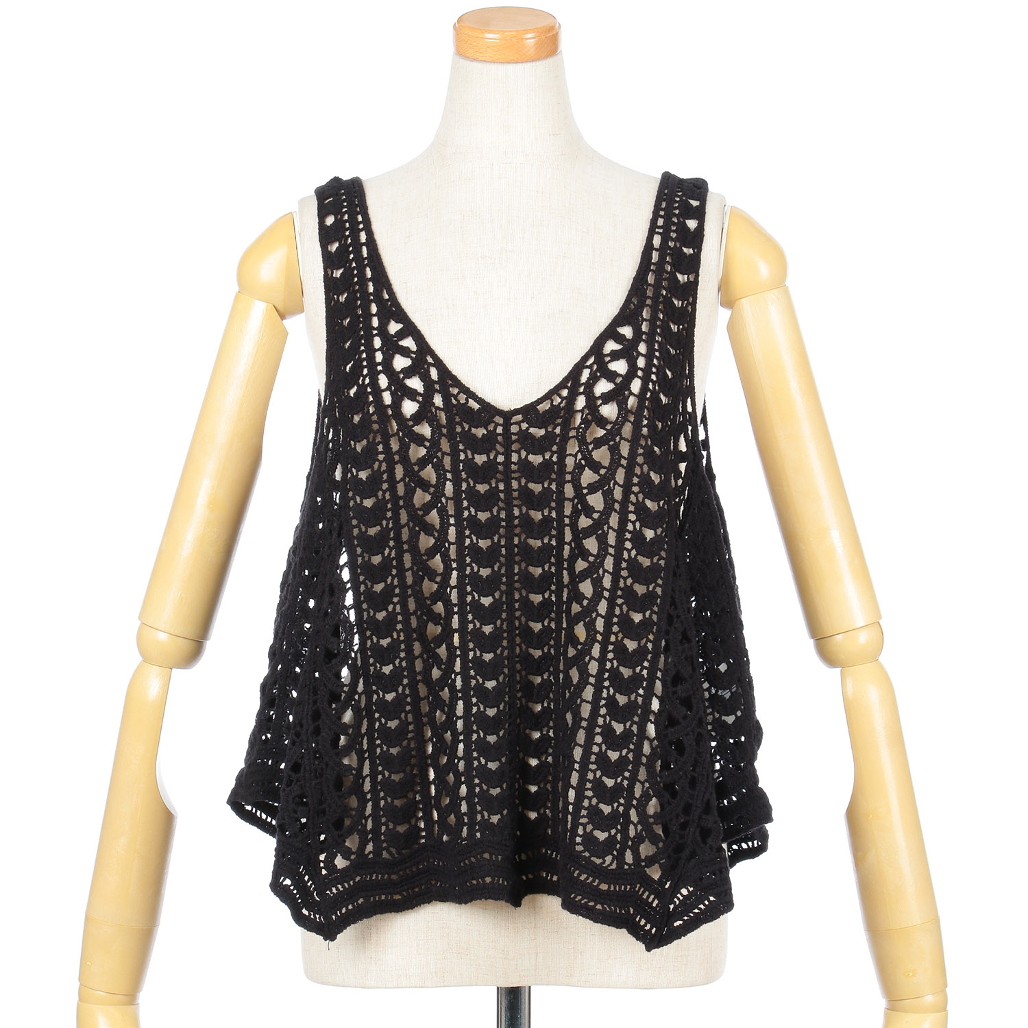 GENTIL かぎ針風ベスト - 画像3