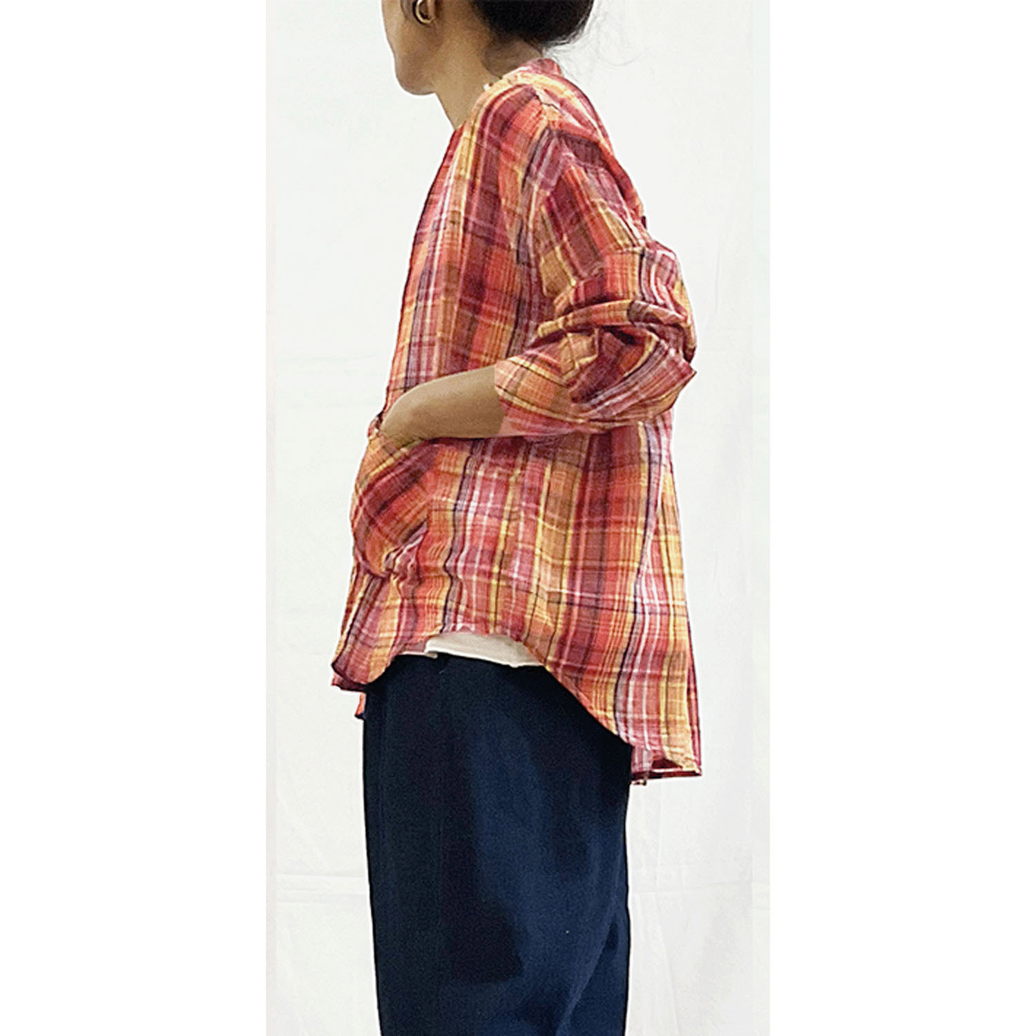 GENTIL マドラスチェックポケットシャツ - 画像5