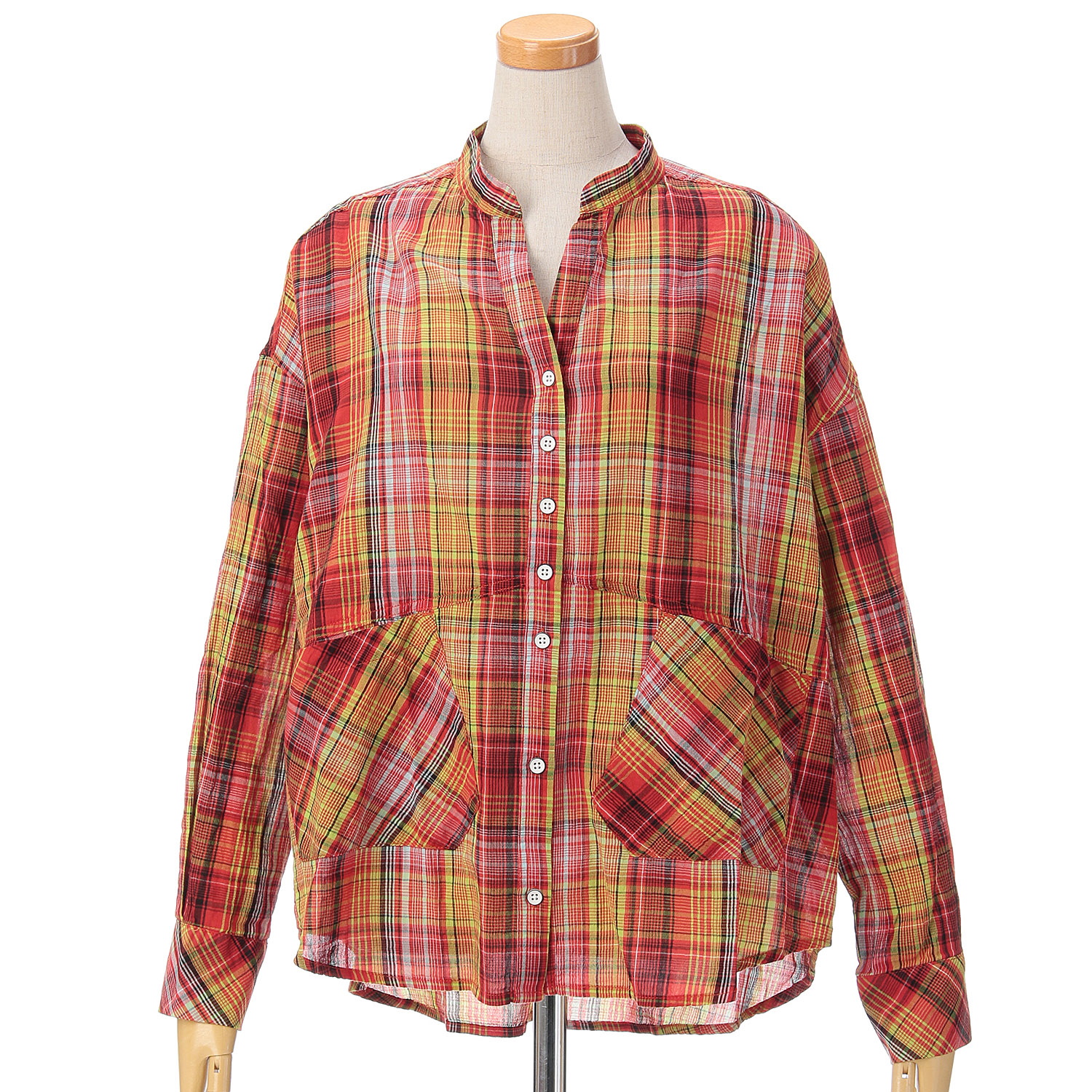 GENTIL マドラスチェックポケットシャツ - 画像7