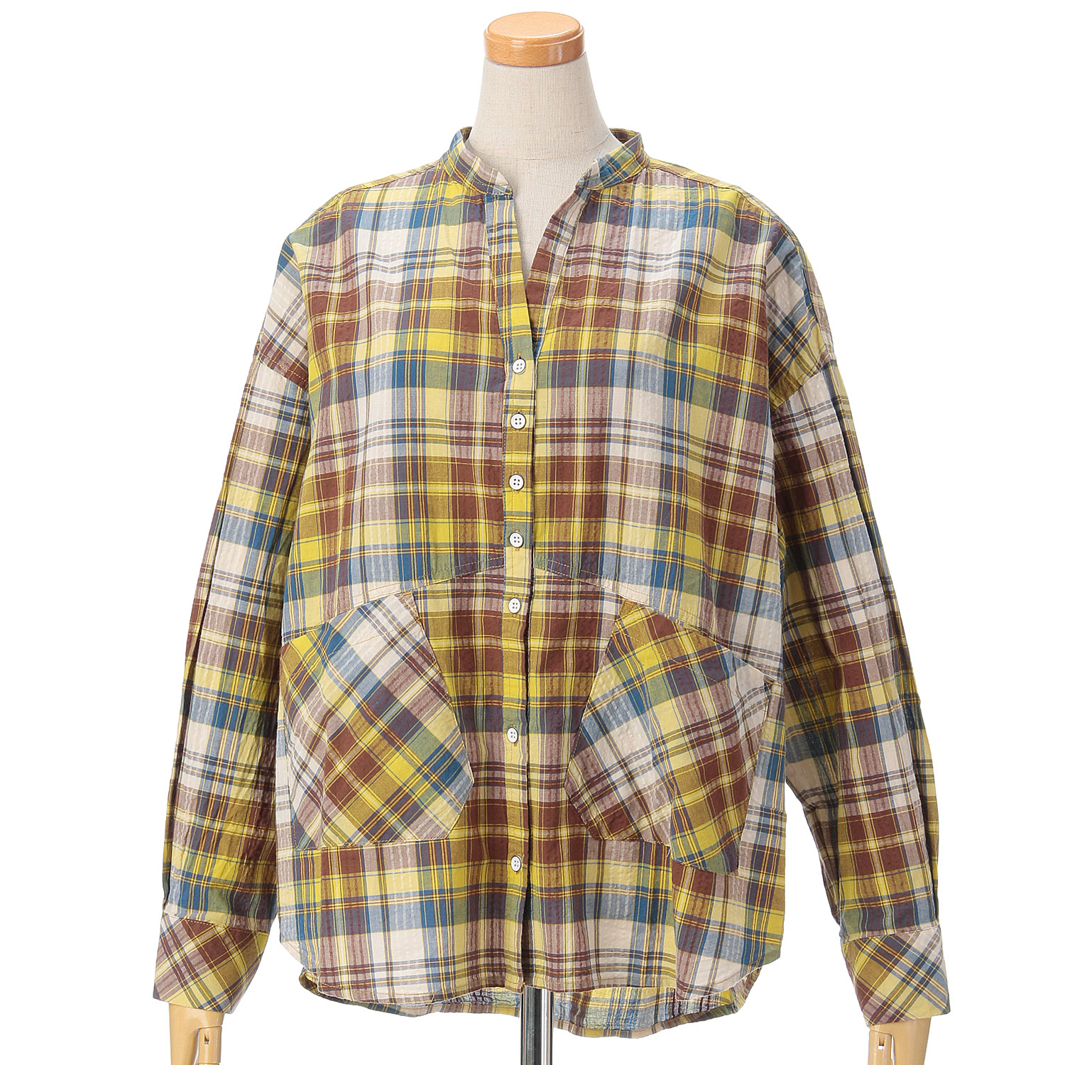 GENTIL マドラスチェックポケットシャツ - 画像8