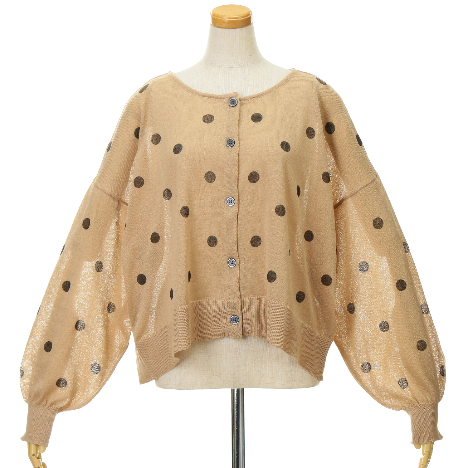 Amitie シアードットカーディガン - 画像2