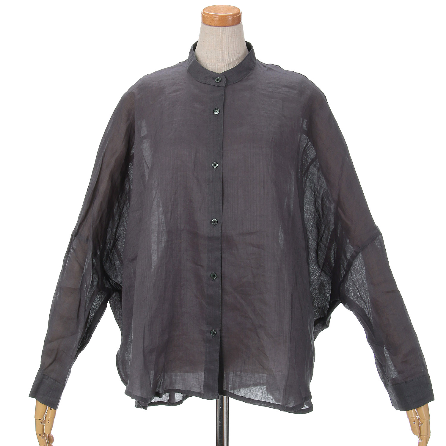 tene．ピネリアスタンドカラーシャツ - 画像3