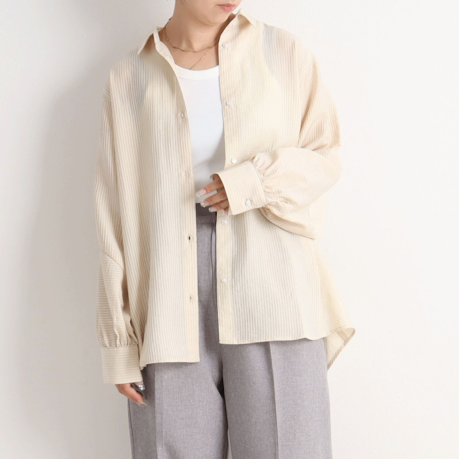 【Insta Live】MAFRAIS ストライプドビードルマンシャツ - 画像6