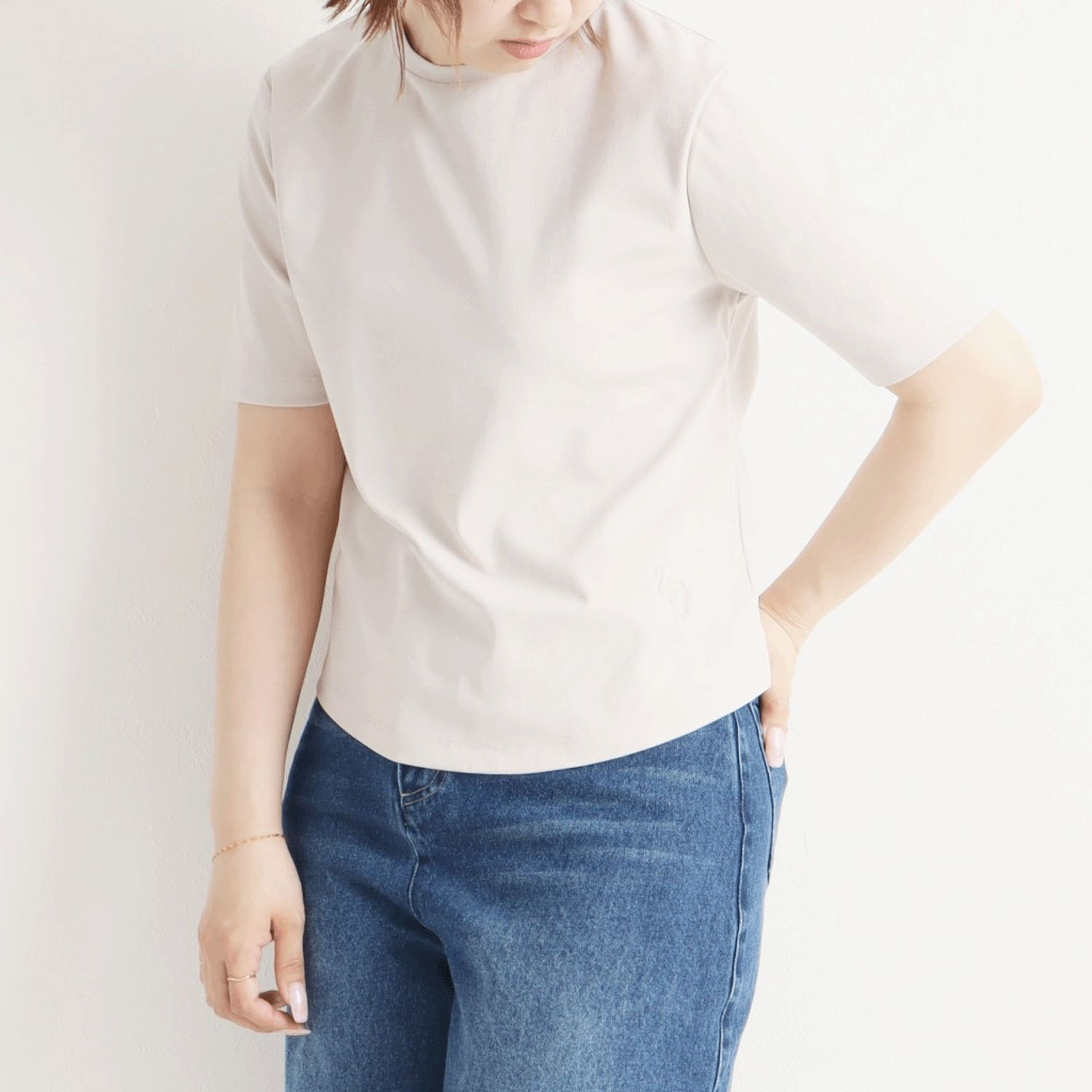 MAFRAIS アイスリブBASIC 5分袖Tee - 画像1