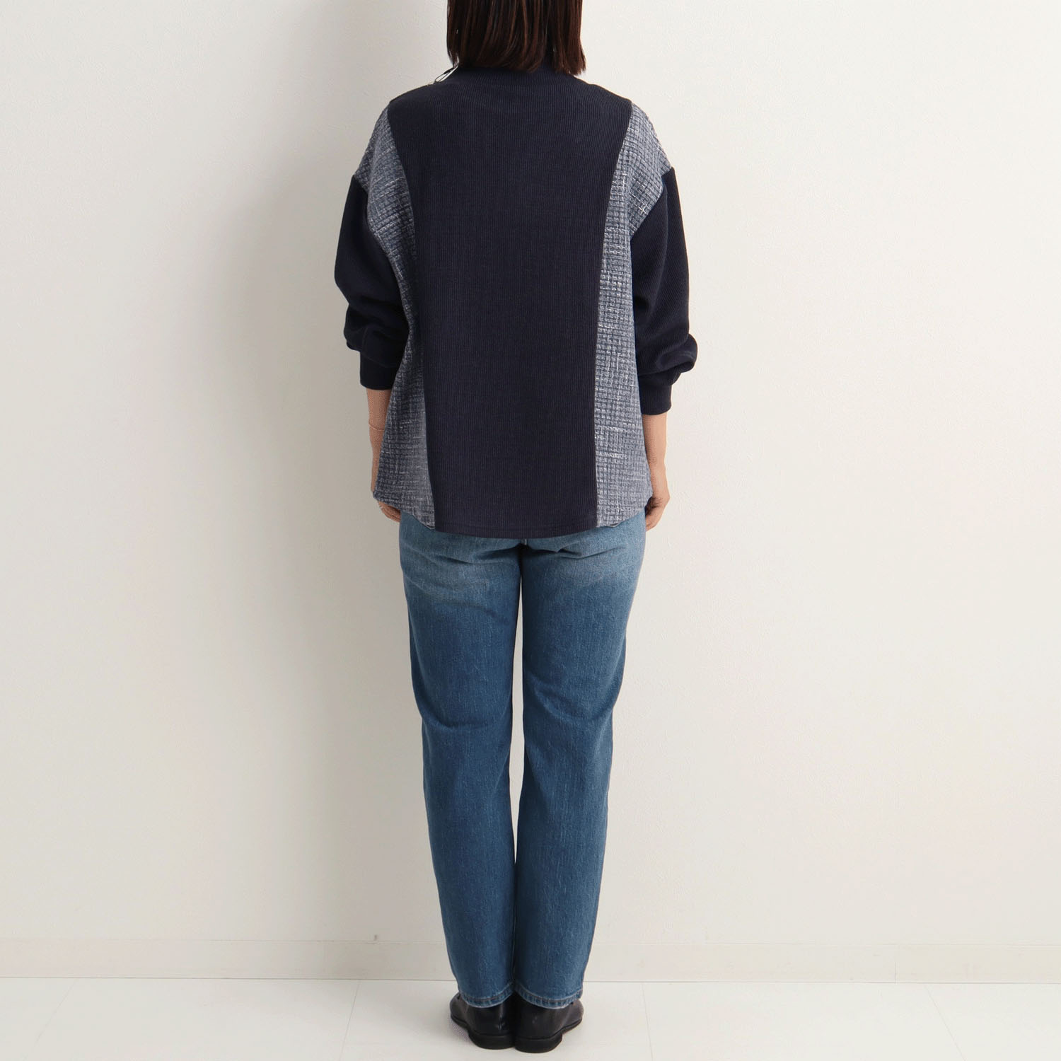 le colis ラメツイード×ニットソー切替えプルオーバー - 画像6