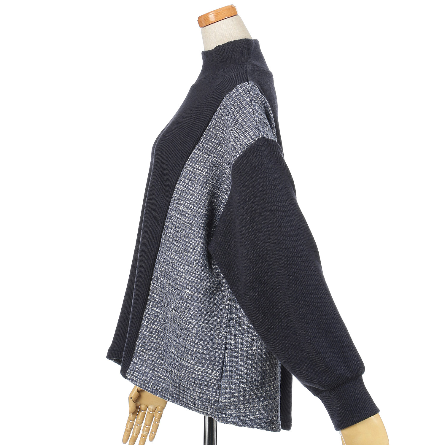 le colis ラメツイード×ニットソー切替えプルオーバー - 画像8