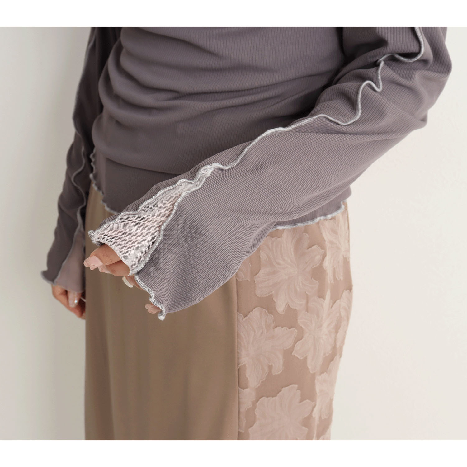 MAFRAIS ランダムテレコ配色メロープルオーバー - 画像5