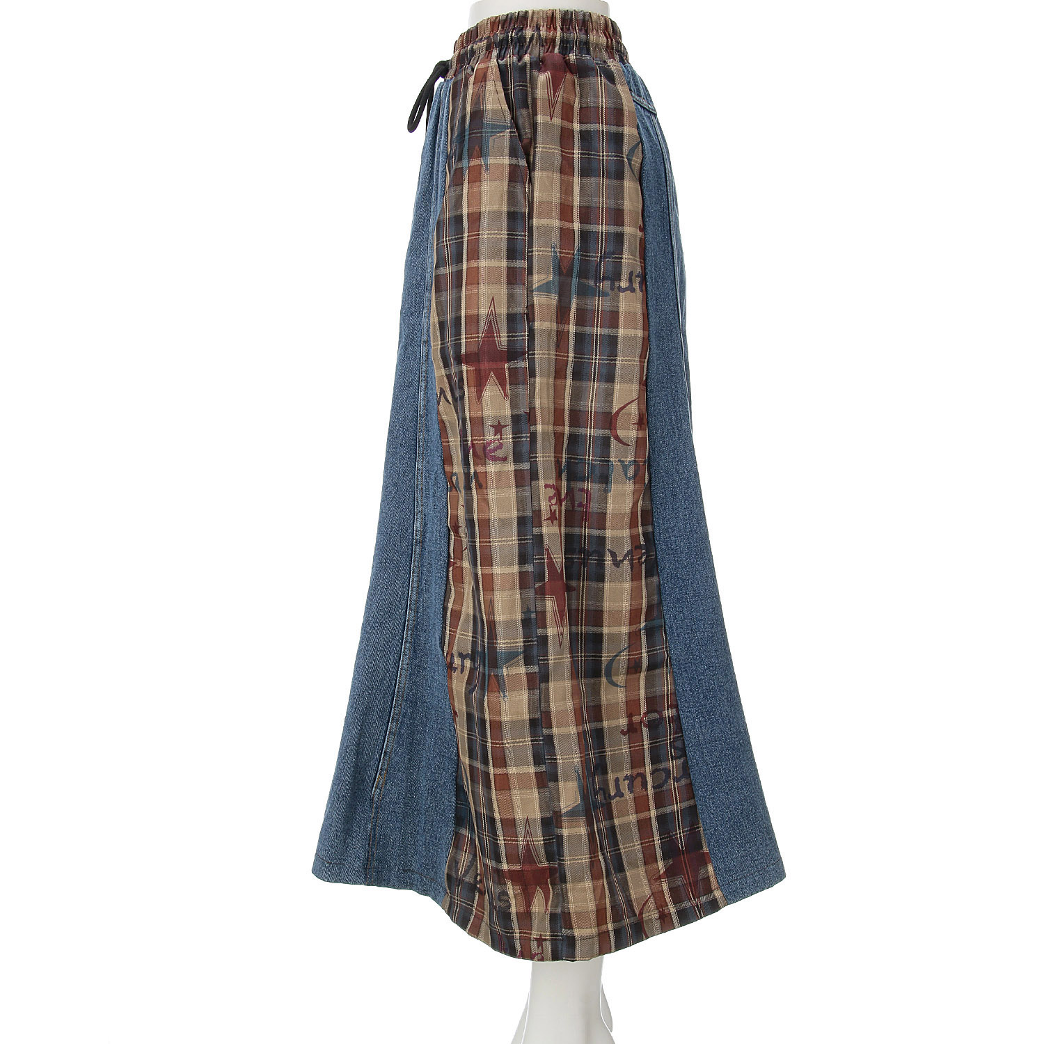 【ETONET限定】iriey デニムXチェック切替スカート - 画像8