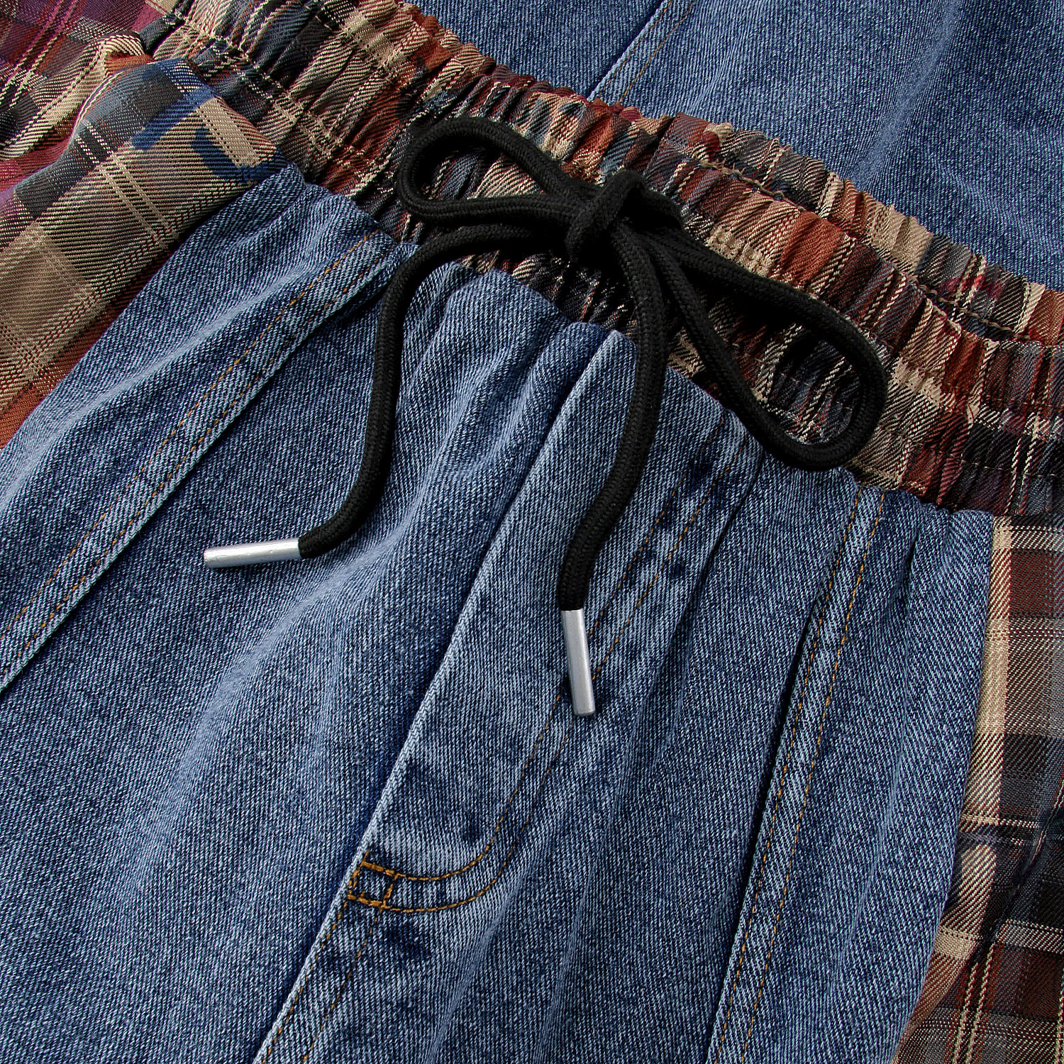 【ETONET限定】iriey デニムXチェック切替スカート - 画像10