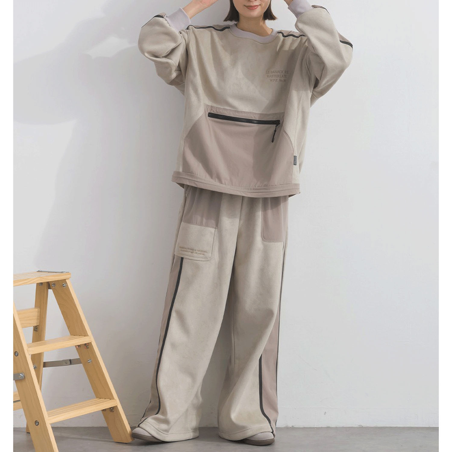 【ETONET限定】iriey フェイクスウェードラインプルオーバー - 画像16