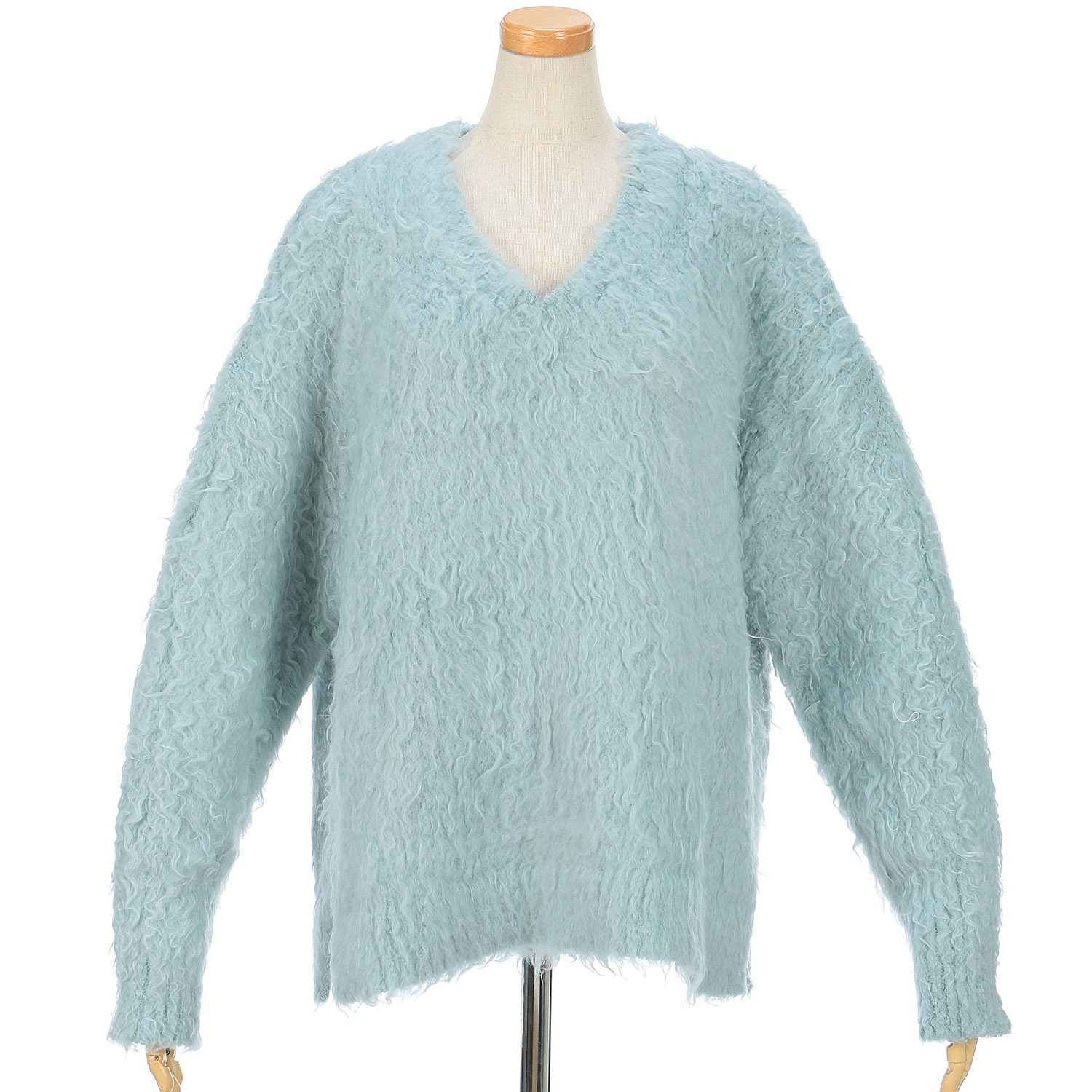 【Inst Live】MAFRAIS ブークレ起毛Vネックプルオーバー - 画像10