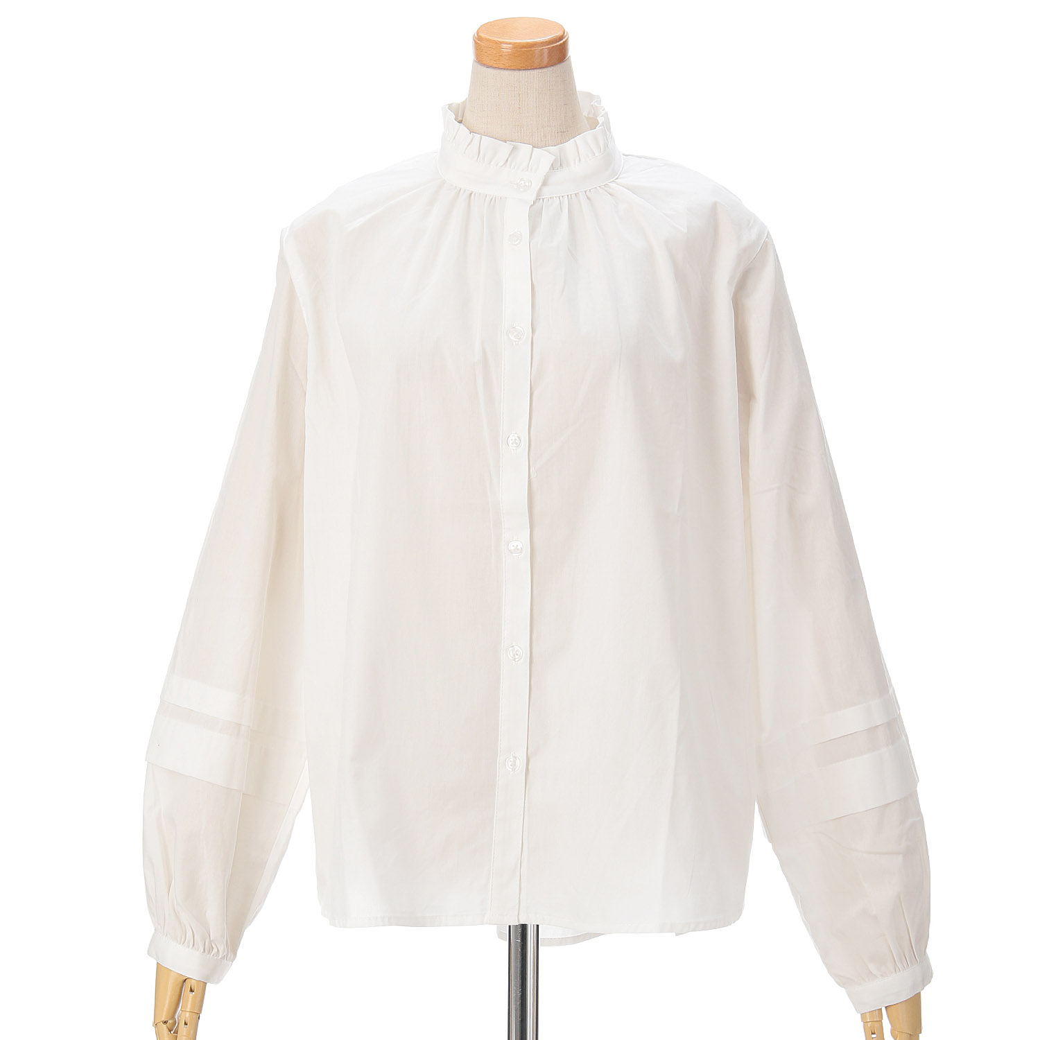 le colis 袖タック襟フリルシャツ - 画像2