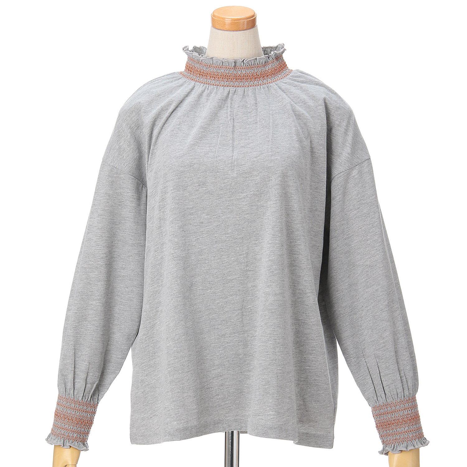 le colis TC天竺スモッキング刺繍プルオーバー - 画像2