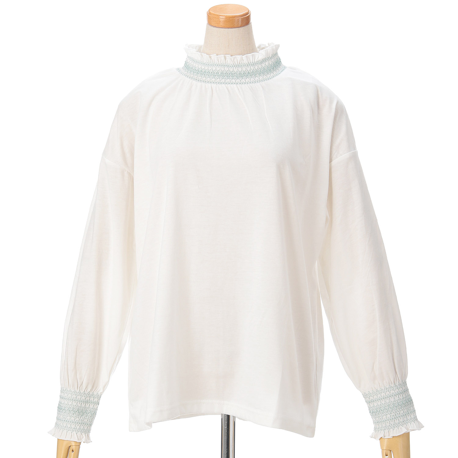 le colis TC天竺スモッキング刺繍プルオーバー - 画像3