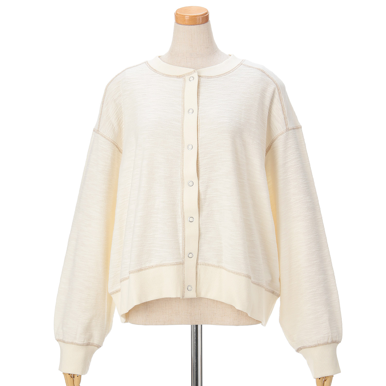 le colis ソフトインレイクロップドカーデ - 画像3