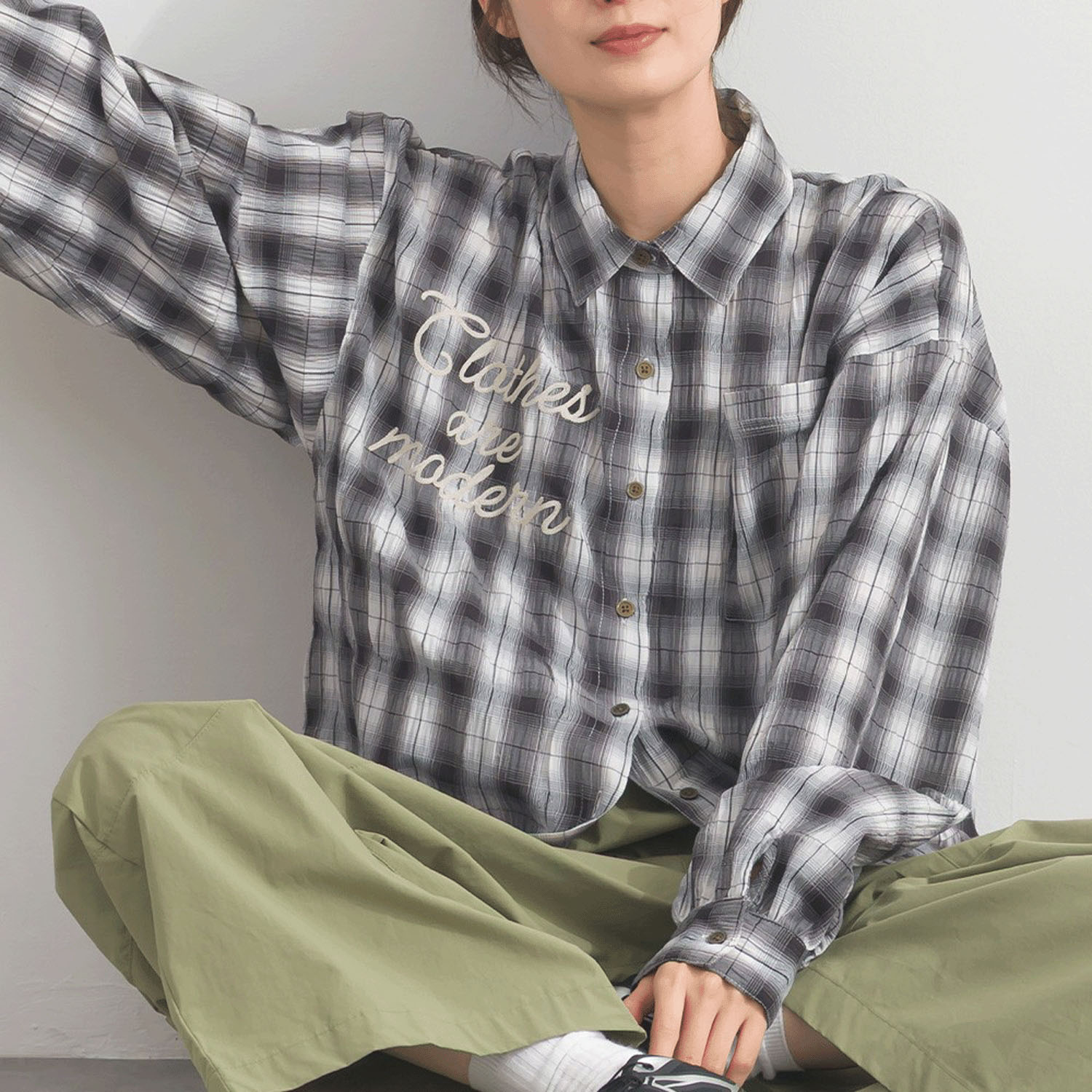 【ETONET限定】 iriey ワッシャーBIGシャツ - 画像4