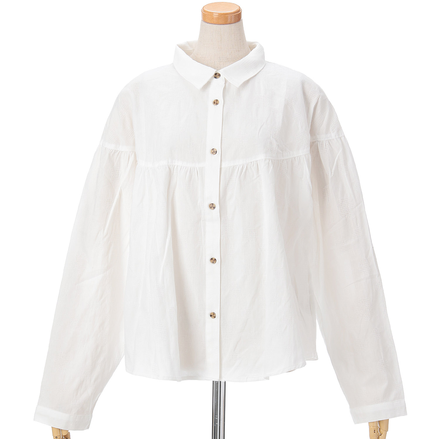 le colis  ランダムドットジャカード切替シャツ - 画像6