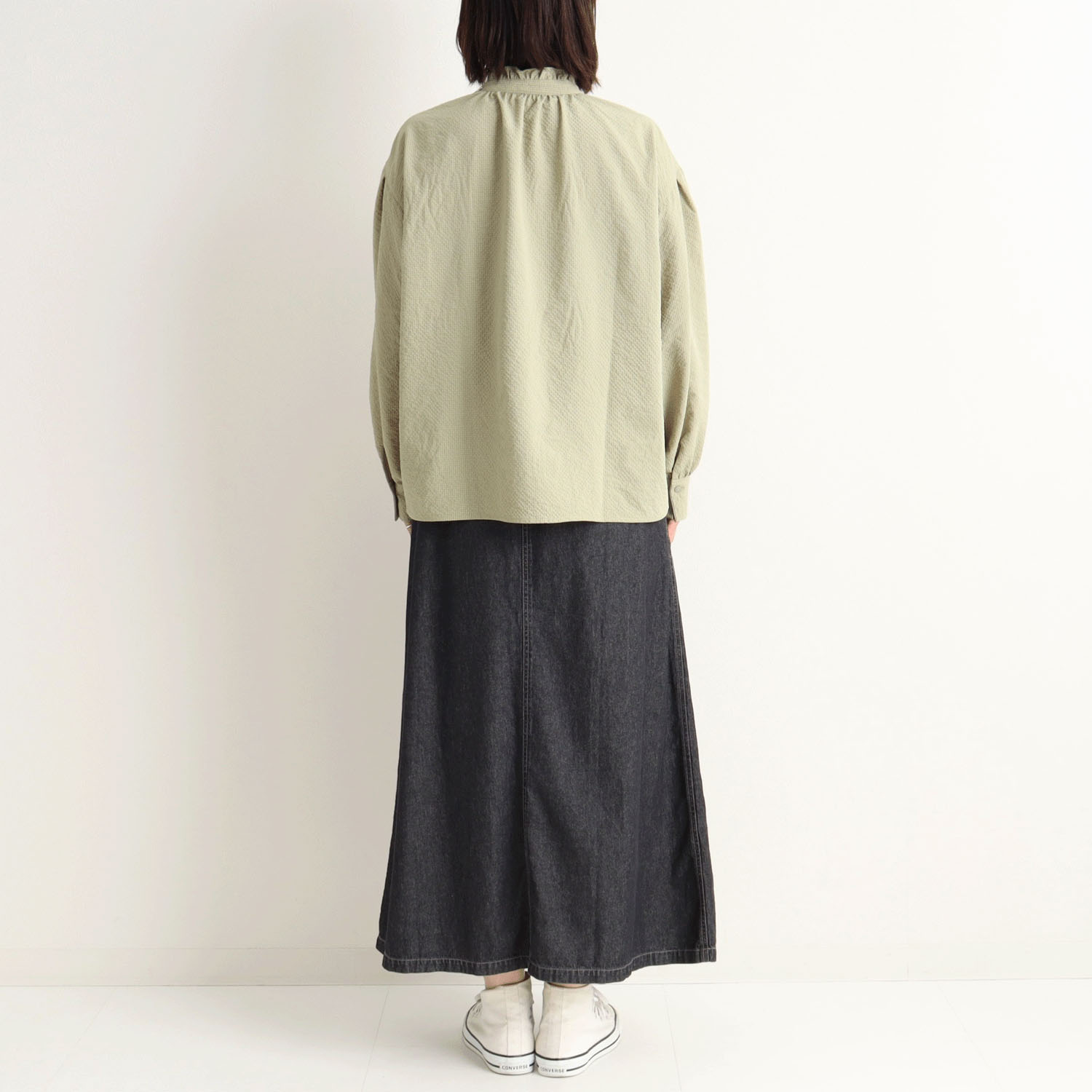 le colis  ポコポコクロスのエリフリルシャツ - 画像5