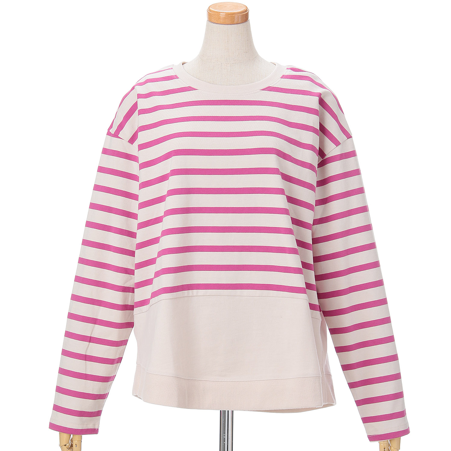 le colis  裾切替えボーダーまるプルオーバー