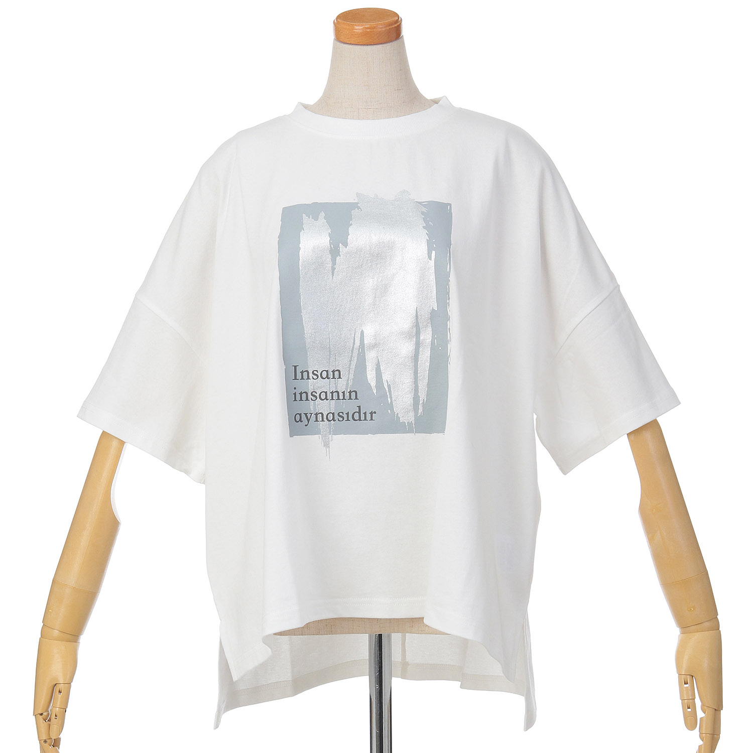 le colis ドライタッチ天竺箔プリントロゴTEE - 画像3