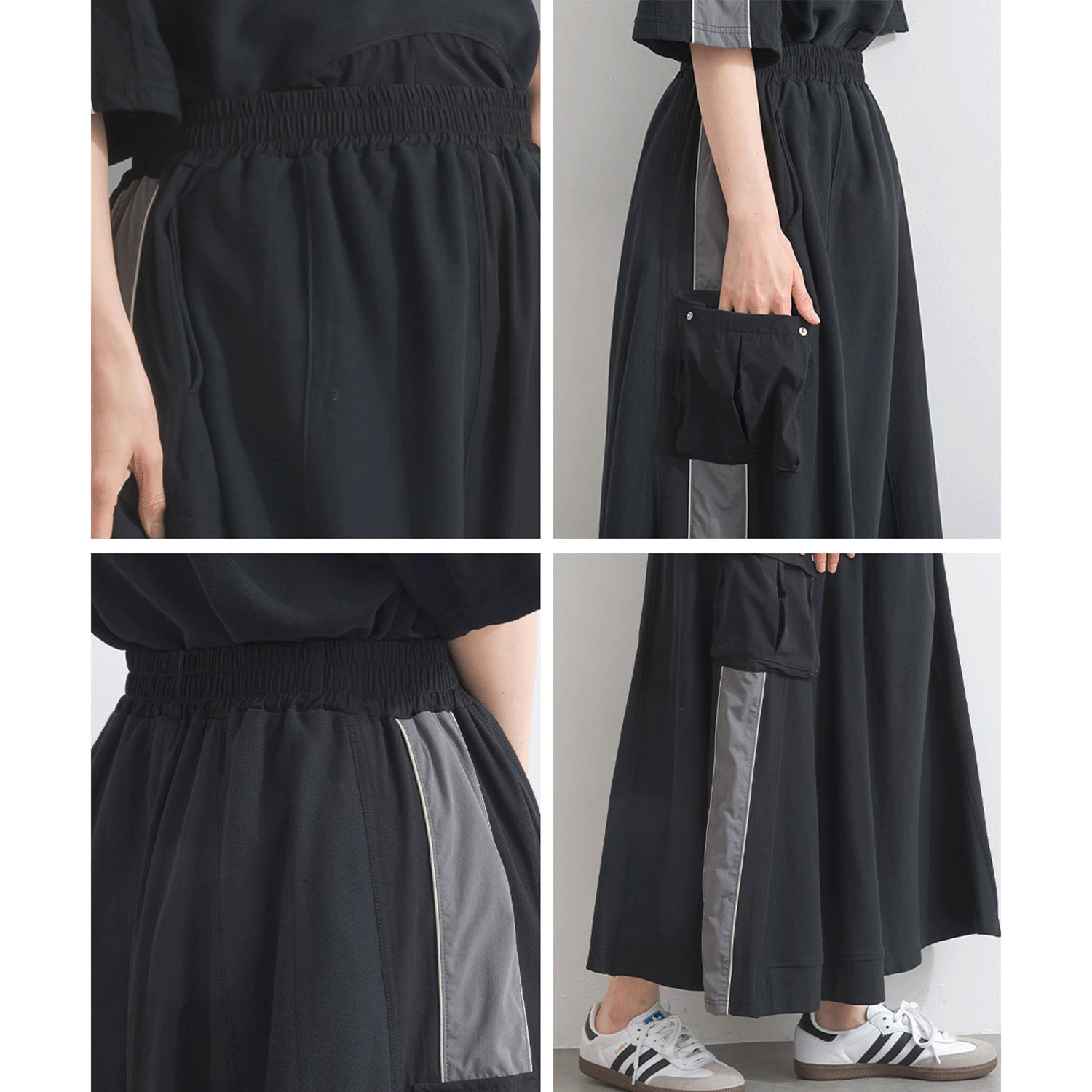 【ETONET限定】 iriey 配色ラインスカート - 画像15