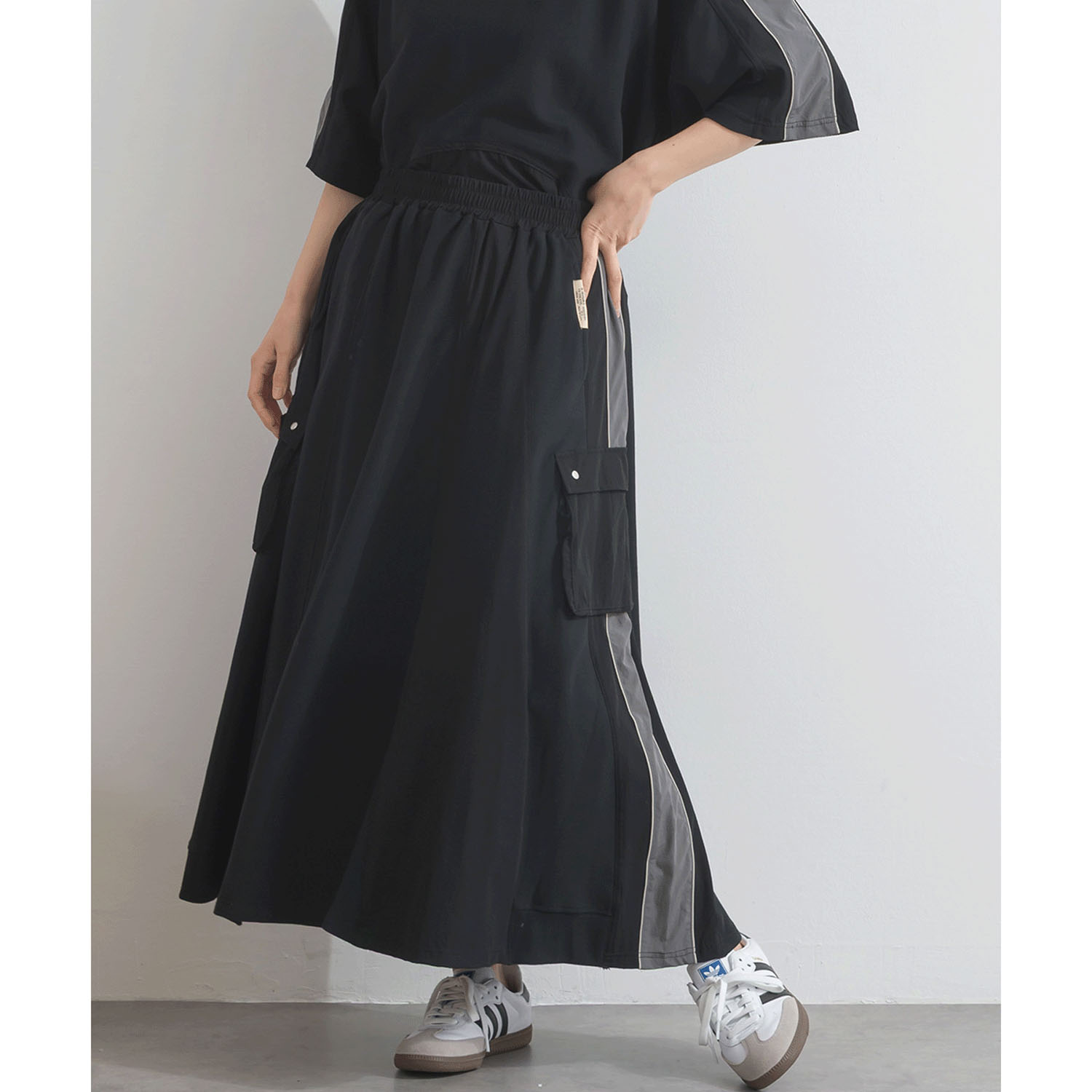 【ETONET限定】 iriey 配色ラインスカート - 画像9