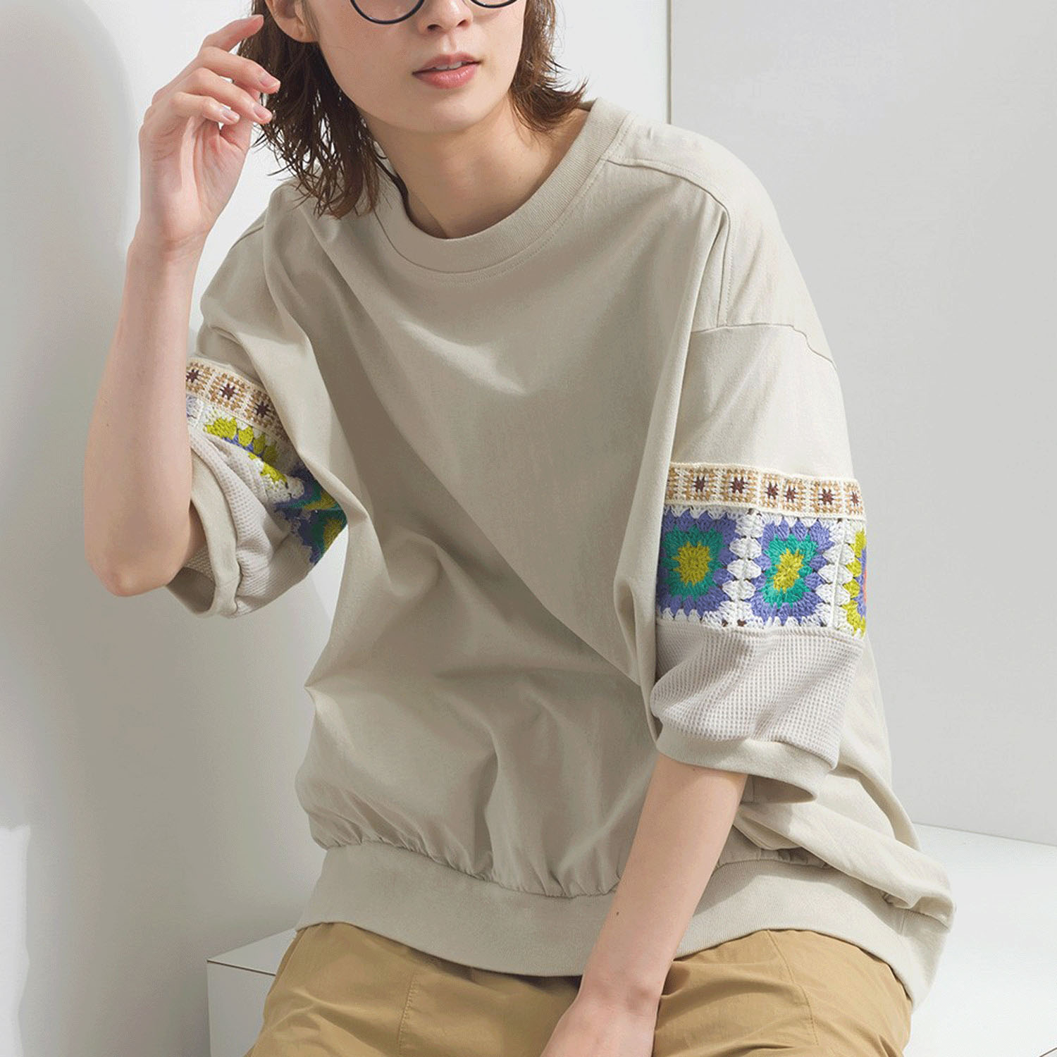 【ETONET限定】 iriey クロシェモチーフプルオーバー - 画像3