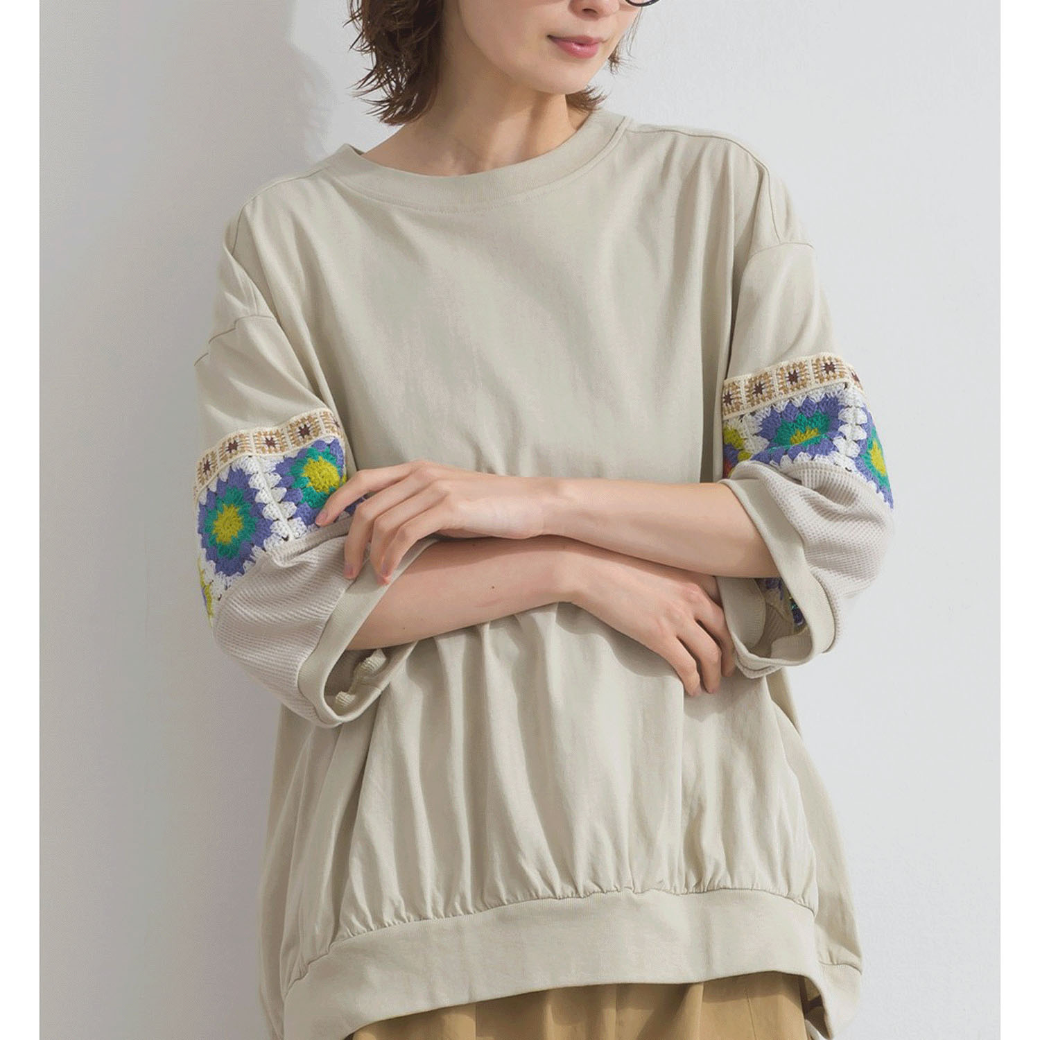 【ETONET限定】 iriey クロシェモチーフプルオーバー - 画像4