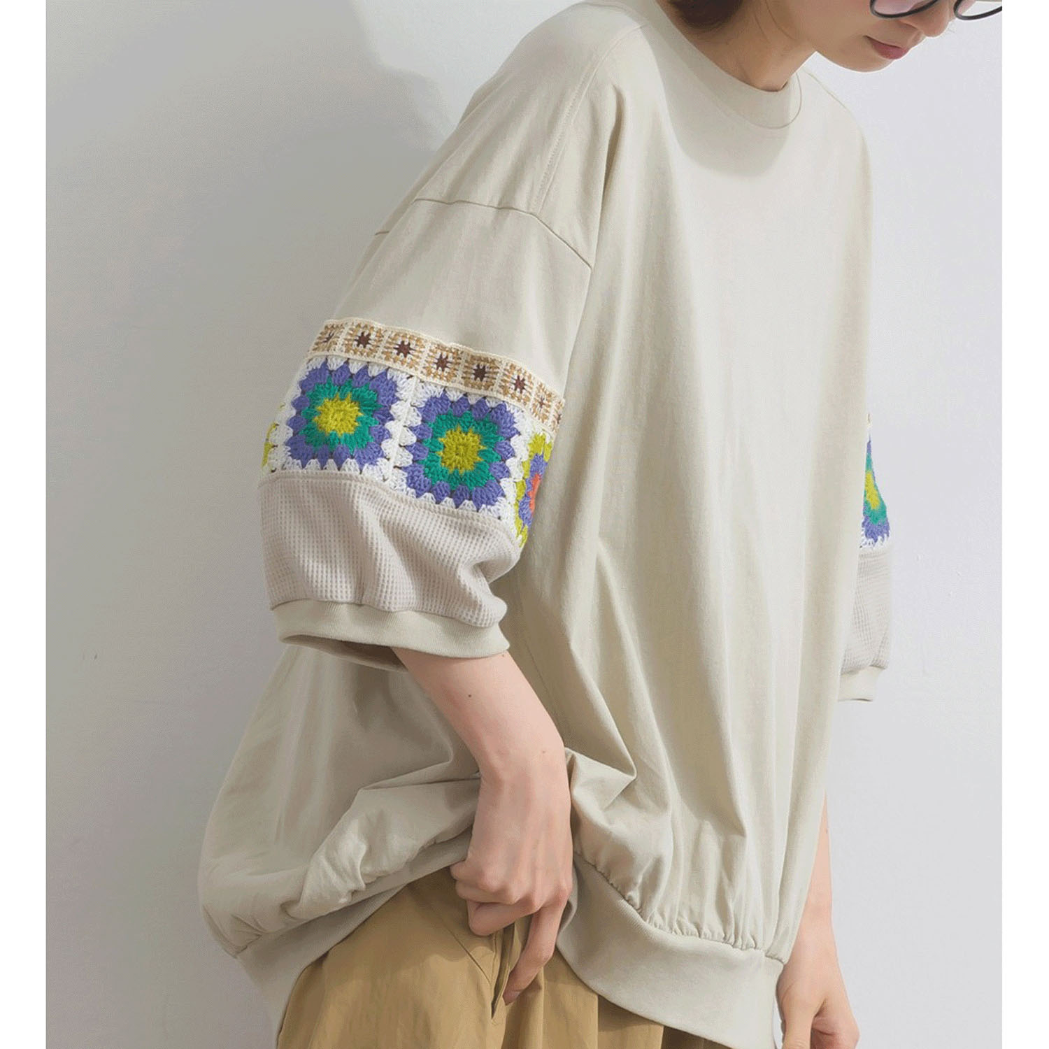 【ETONET限定】 iriey クロシェモチーフプルオーバー - 画像5