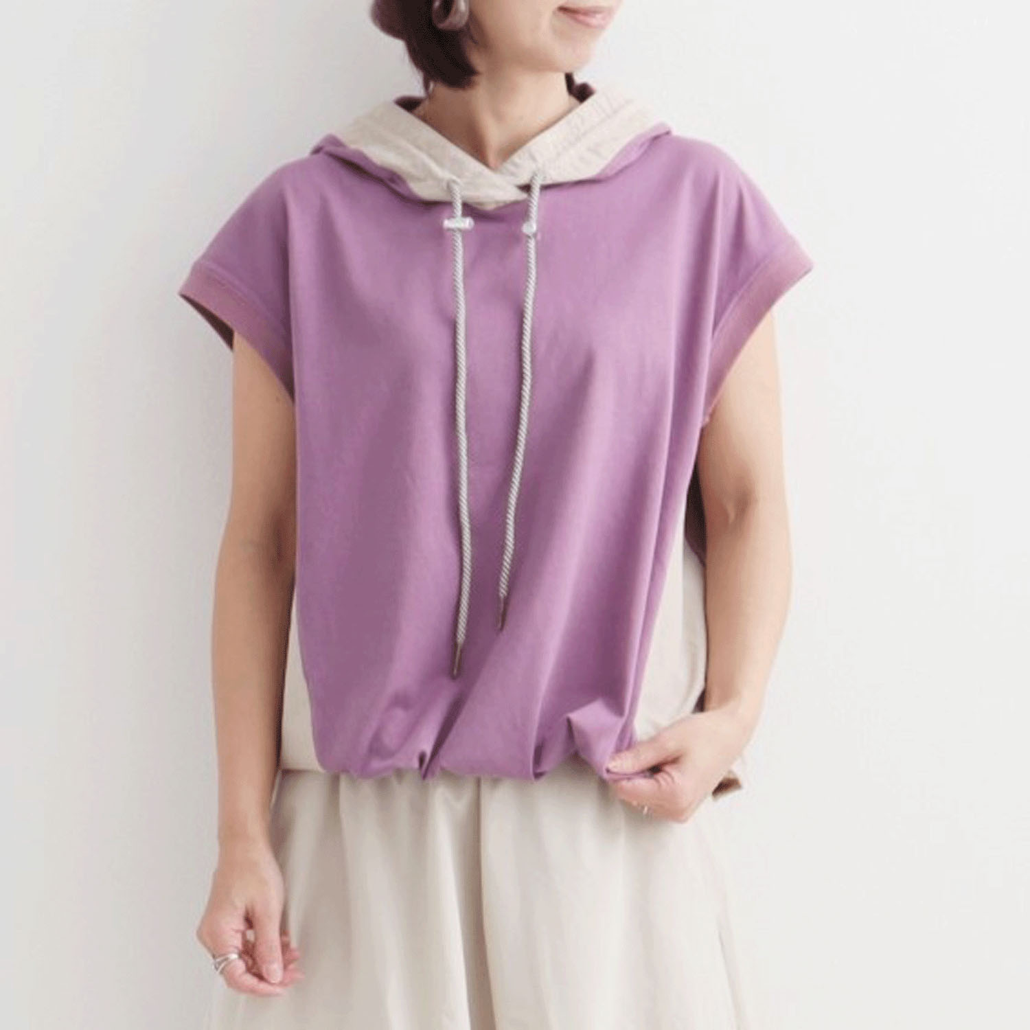 le colis ナイロン切替パーカー