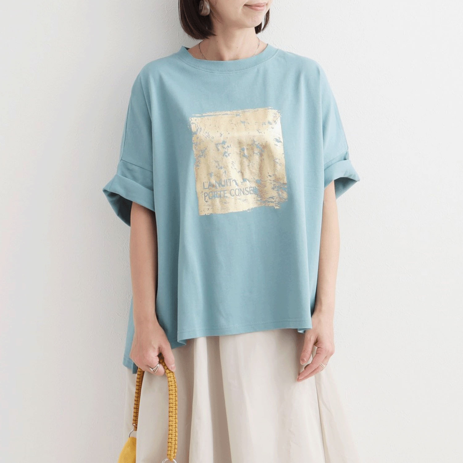 le colis ドライタッチワイドロゴTEE 接触冷感