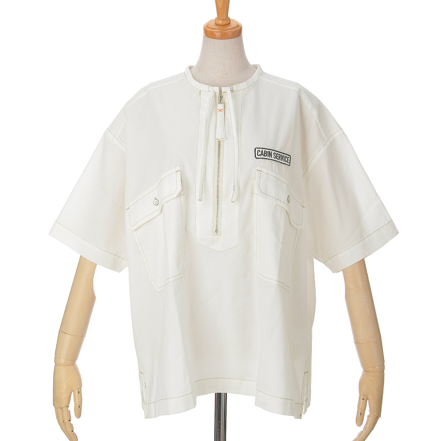 GENTIL ハーフジップデニムシャツ - 画像3