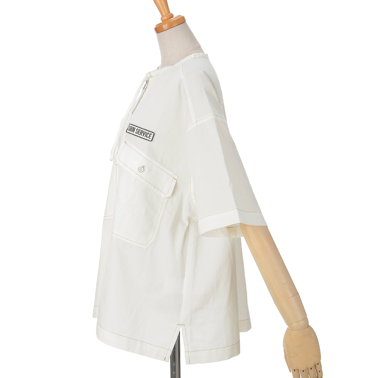 GENTIL ハーフジップデニムシャツ - 画像4