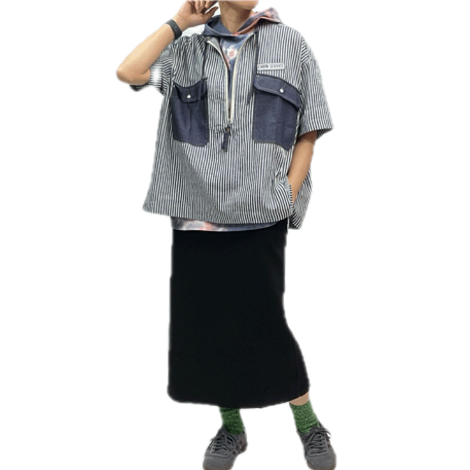 GENTIL ハーフジップデニムシャツ - 画像10