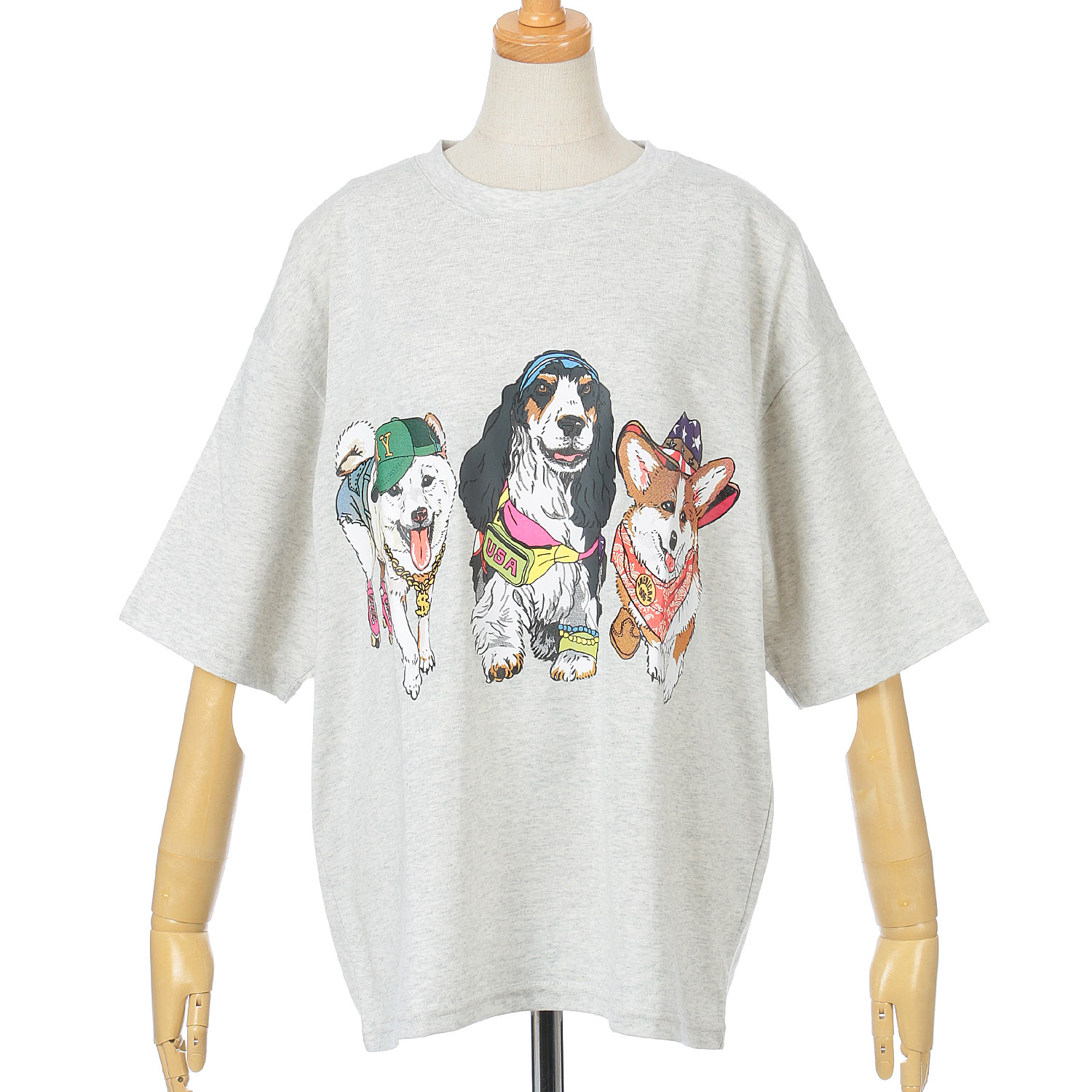 【Insta Live】CORISCO Animal Village 前後プリントイヌTシャツ - 画像14