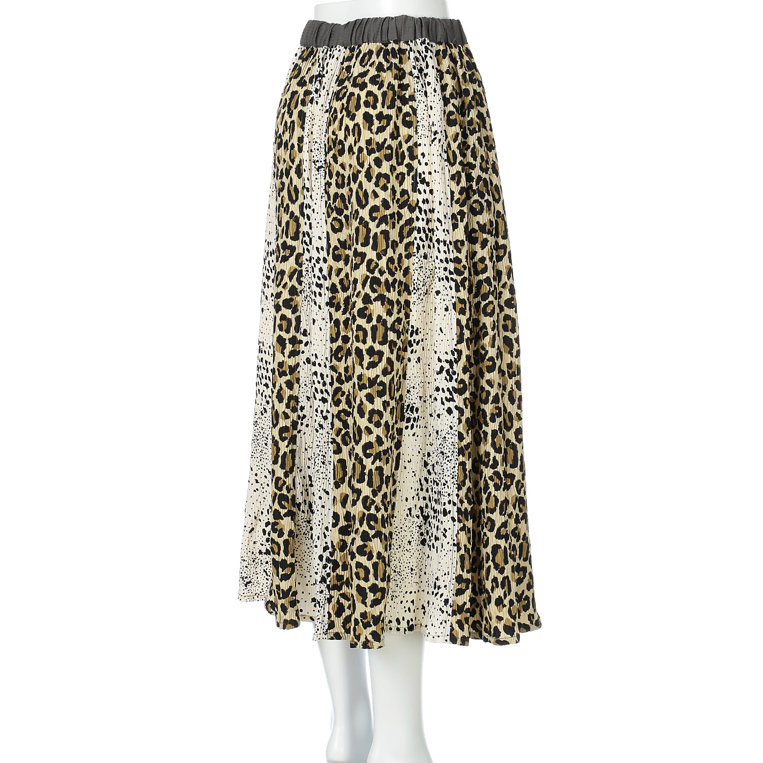 【Insta Live】GENTIL レオパード柄切替スカート - 画像5