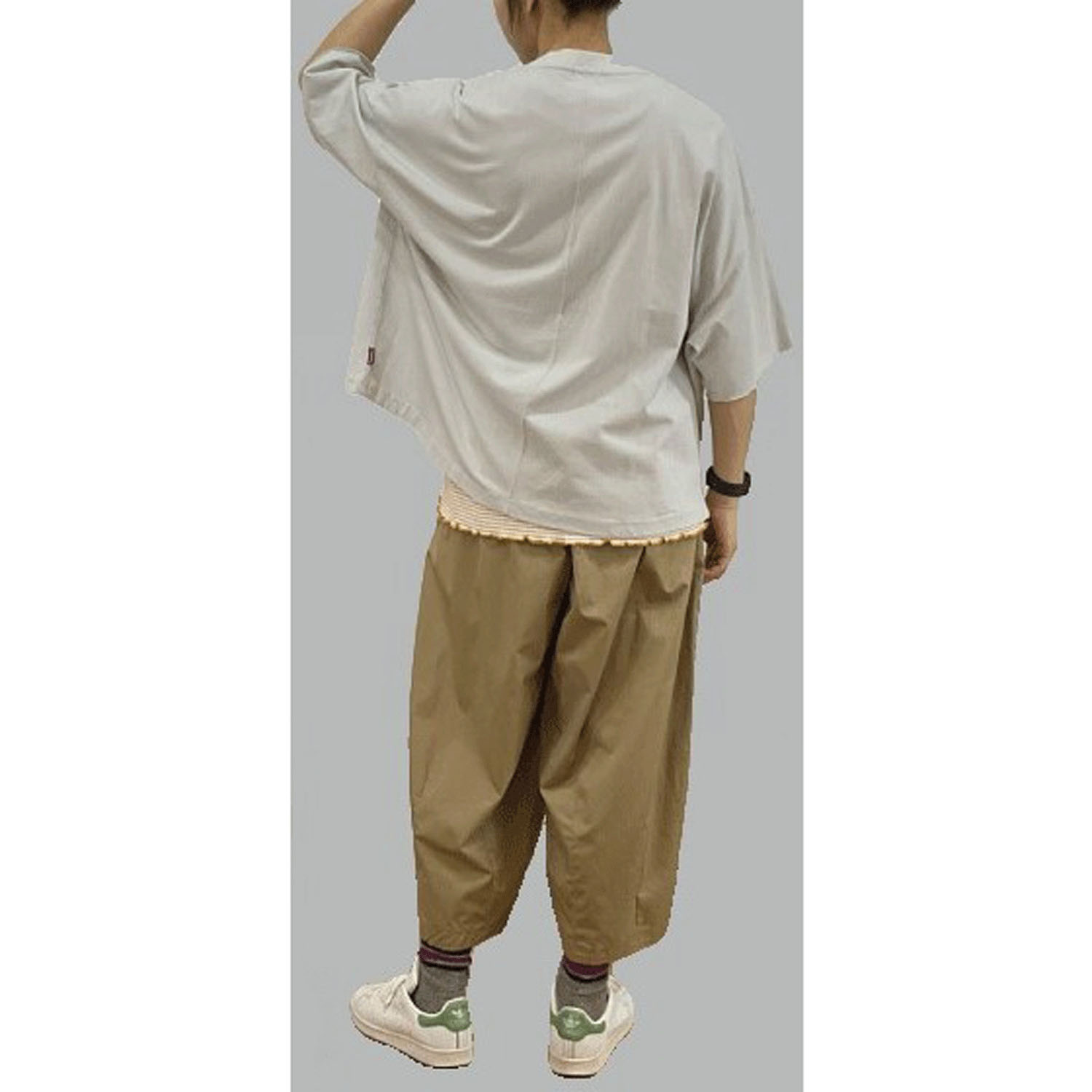 GENTIL ロゴプリントワイドシルエット6分袖プルオーバー - 画像4